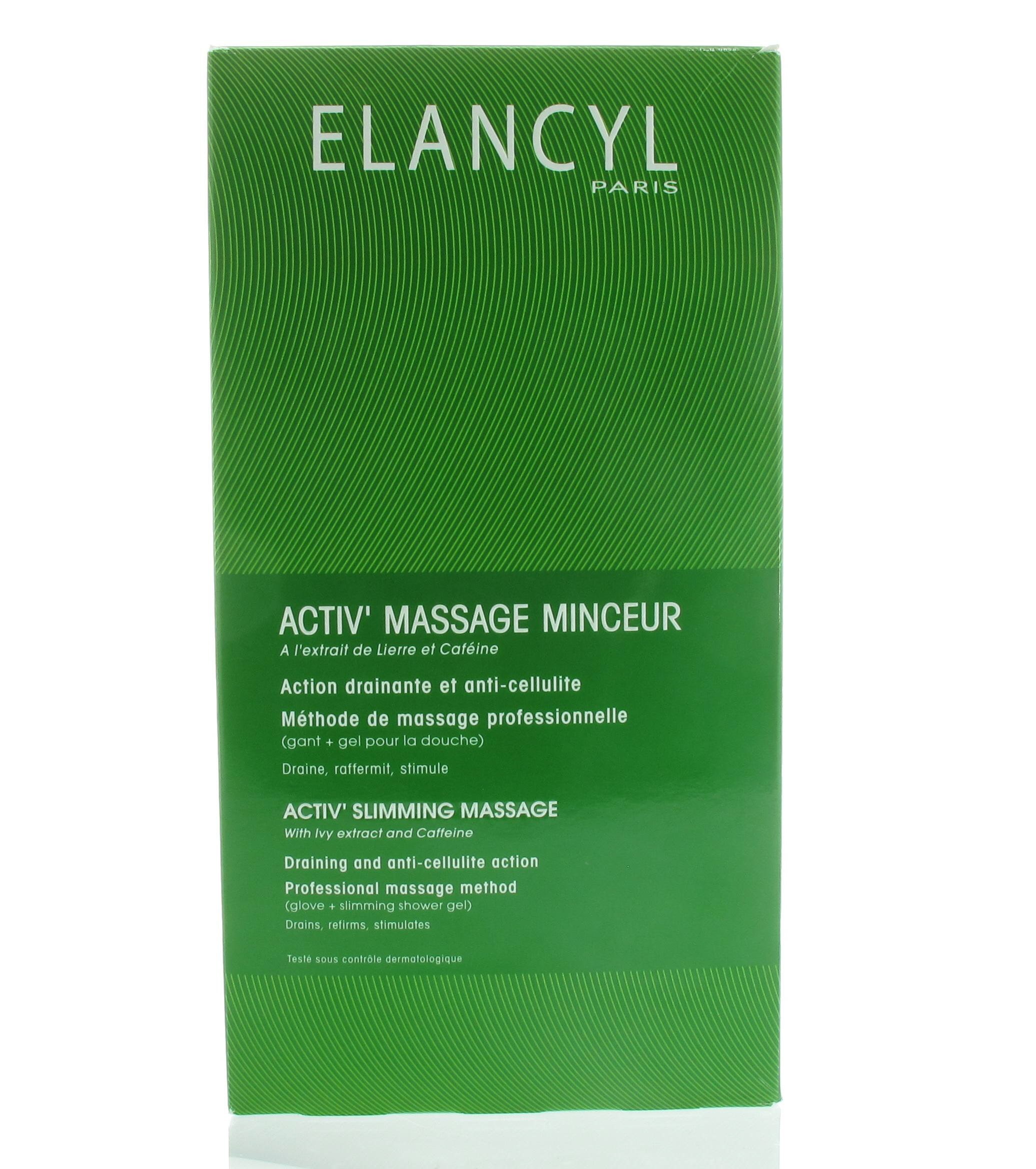 Elancyl Coffret Activ Massage Gant + Gel Pour La Douche 200ml