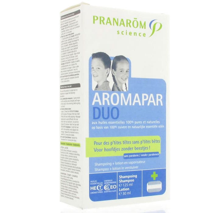 Aromapar Duo Shampooing + Lotion Anti - Poux + Peigne 125 ml Pranarôm