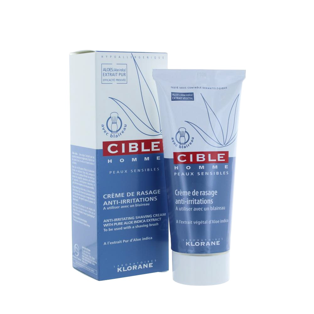 Klorane Creme De Rasage Anti-irritations Avec Blaireau Peaux Sensibles 100ml
