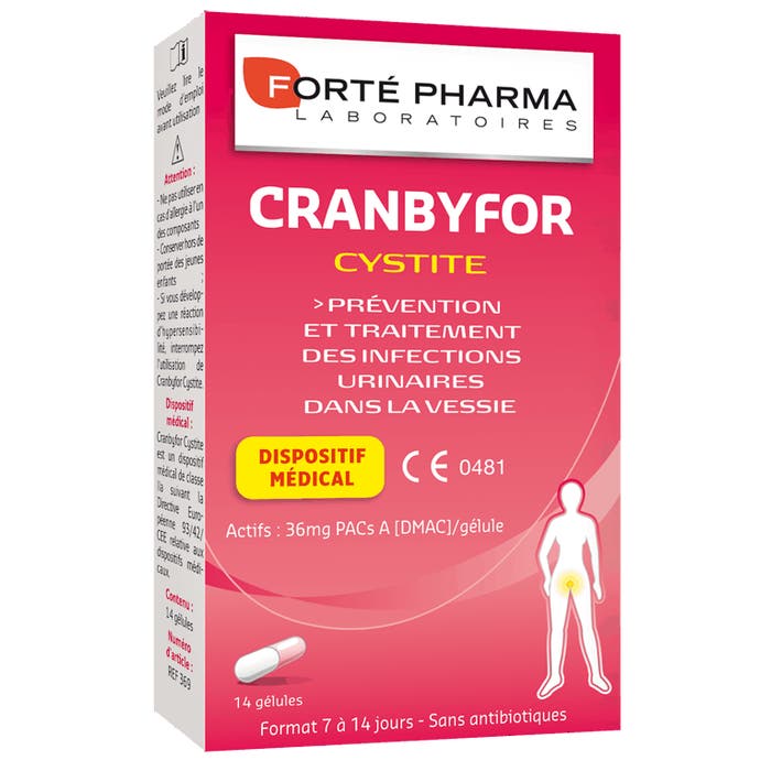 Forté Pharma Cranbyfor Cystite 14 Gelules