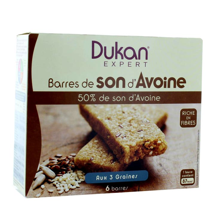 Dukan Barre De Son Avoine Aux 3 Graines X6 Barres