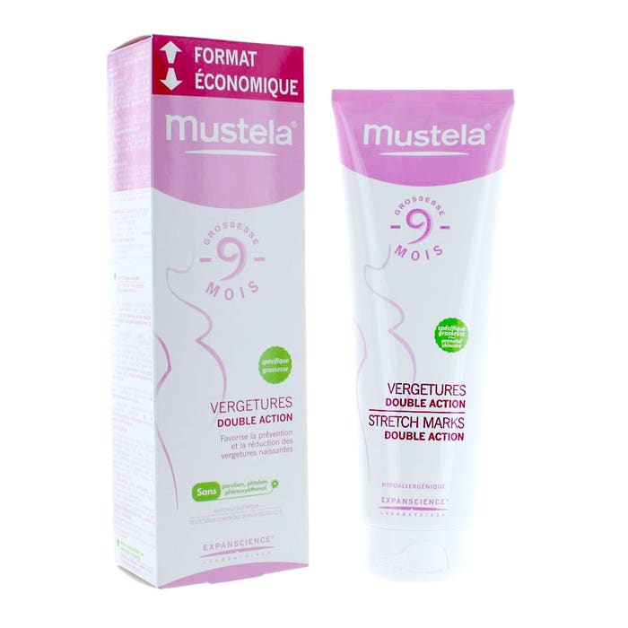 9 Mois Vergetures Double Action 250 ml Mustela