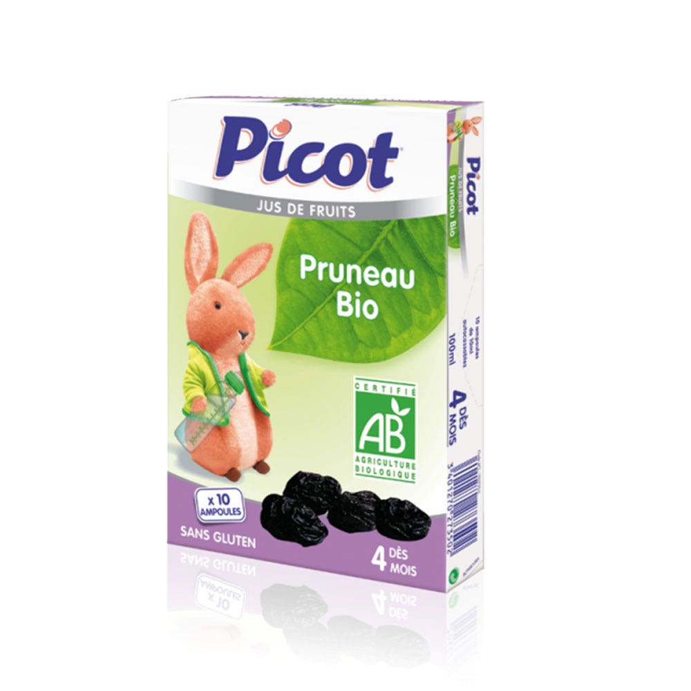 Picot Jus De Fruits Bio Pruneau Des 4 Mois 10 Ampoules De 10ml