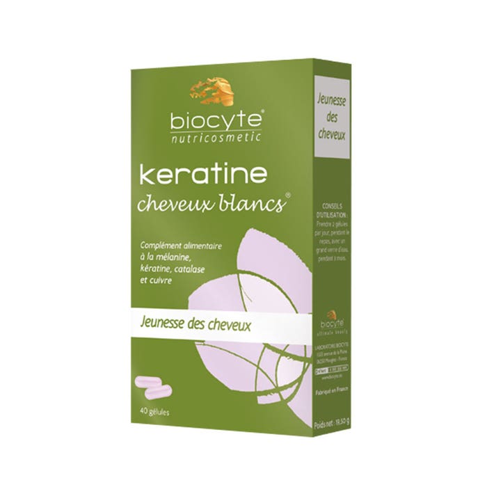 Biocyte Keratine Cheveux Blancs 40 Gelules
