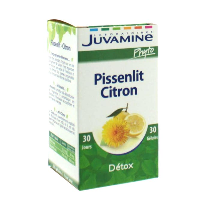 Juvamine Pissenlit Citron Detox 30 Gelules