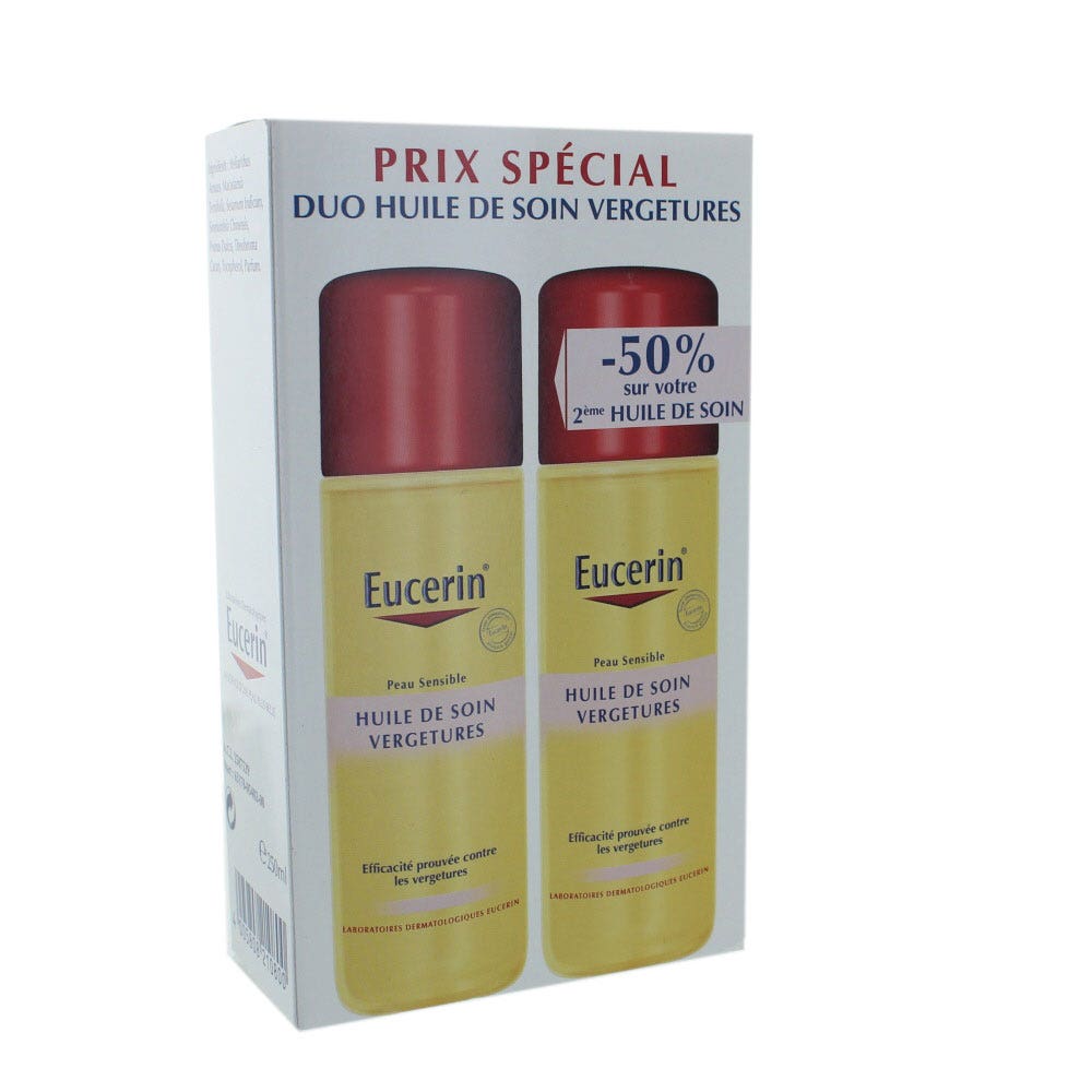 Eucerin Huile De Soin Vergetures Peaux Sensibles 2x125ml