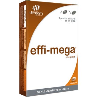 Dergam Effi-mega Anti-oxydant + Acides Gras 60caps