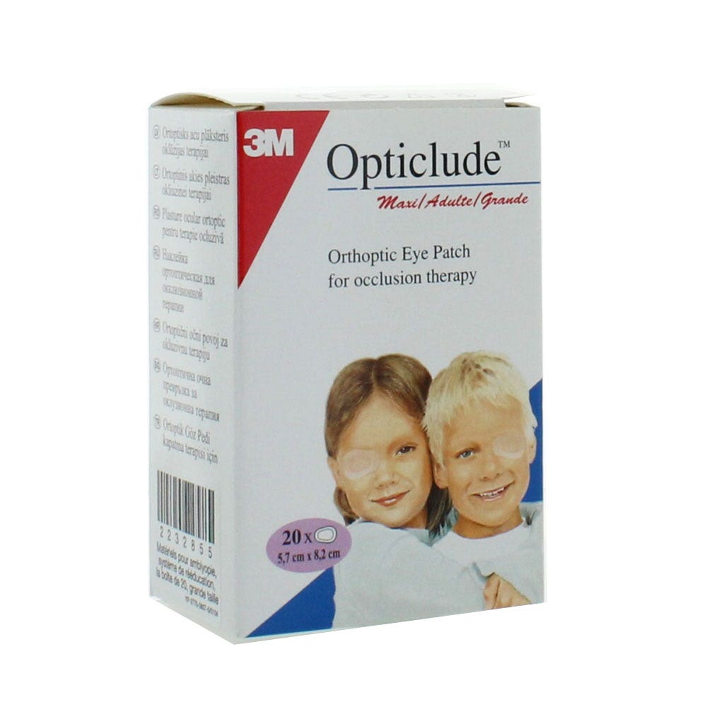 3M Opticlude 20 Pansements Orthoptiques Maxi Chair 8cm X 5.7cm