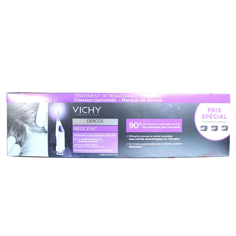 Vichy Dercos Neogenic Traitement De Renaissance Capillaire 3x28 Monodoses 6ml