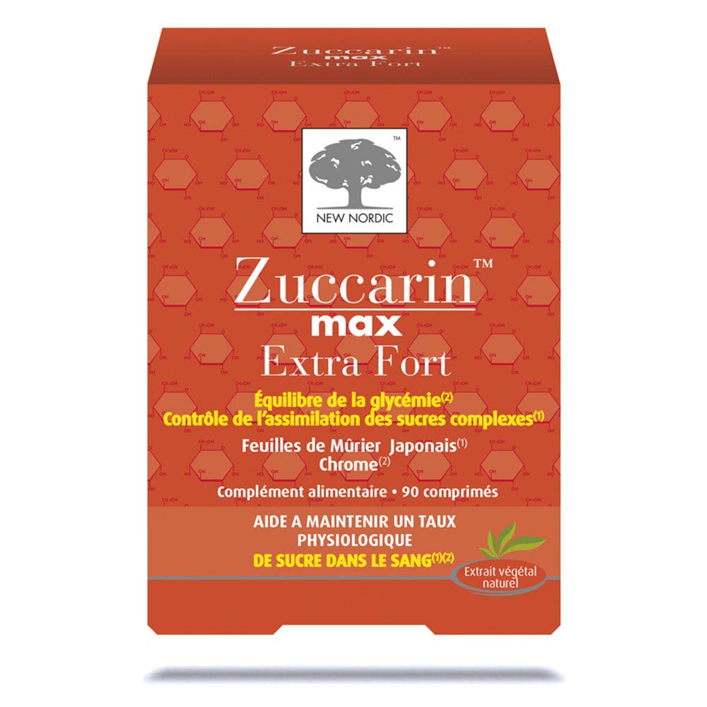 New Nordic Zuccarin Extra Fort 90 Comprimes