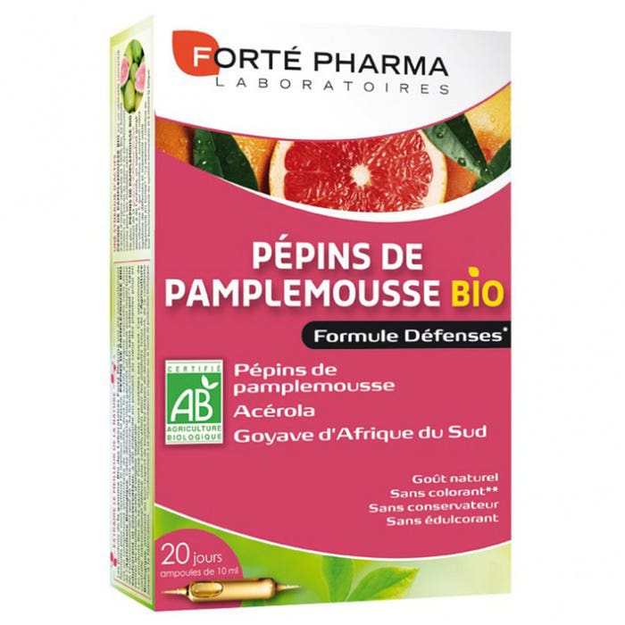Forté Pharma Forte Bio Pepins De Pamplemousse 20 Ampoules De 10ml