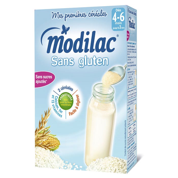Modilac Cereales Sans Gluten Des 4 Mois 300g