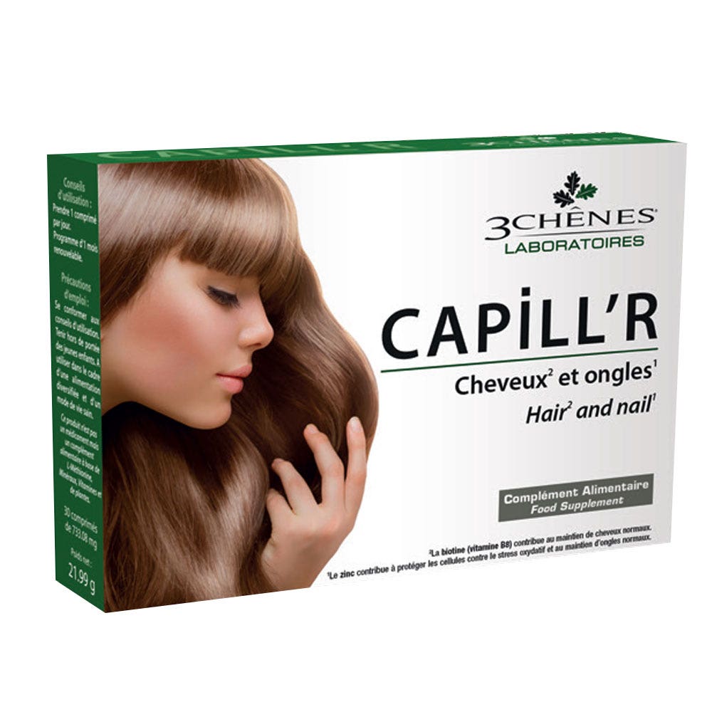 3 Chênes Capill'r Cheveux Et Ongles 30 Comprimes
