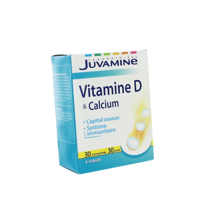 Juvamine Vitamine D & Calcium 30 Comprimes