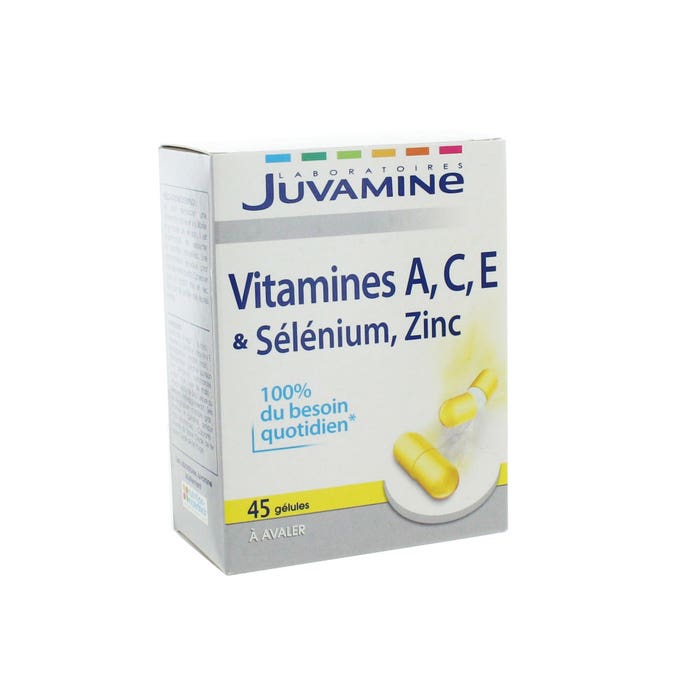 Juvamine Vitamine A - C - E - Selenium & Zinc 45 Gelules