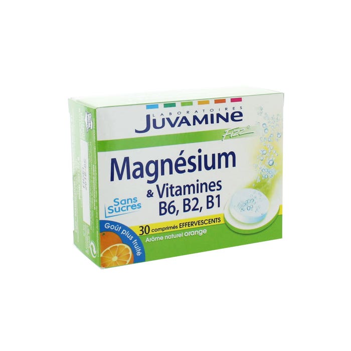 Juvamine Fizz Magnesium & Vitamines B6 B2 B1 30 Comprimes