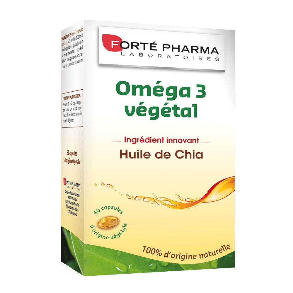 Forté Pharma Omega 3 Vegetal 60 Capsules Vegetales