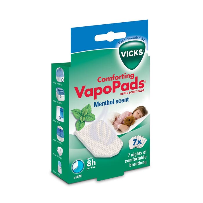 Vapopads Vh7 Recharge Diffuseur/inhalateur Menthol Adulte Et Enfants 36mois Et Plus X7 Vicks