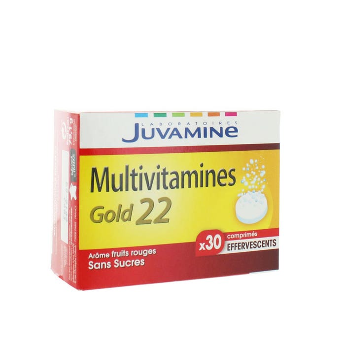 Juvamine Multivitamines Gold 22 Effervescents 30 Comprimes