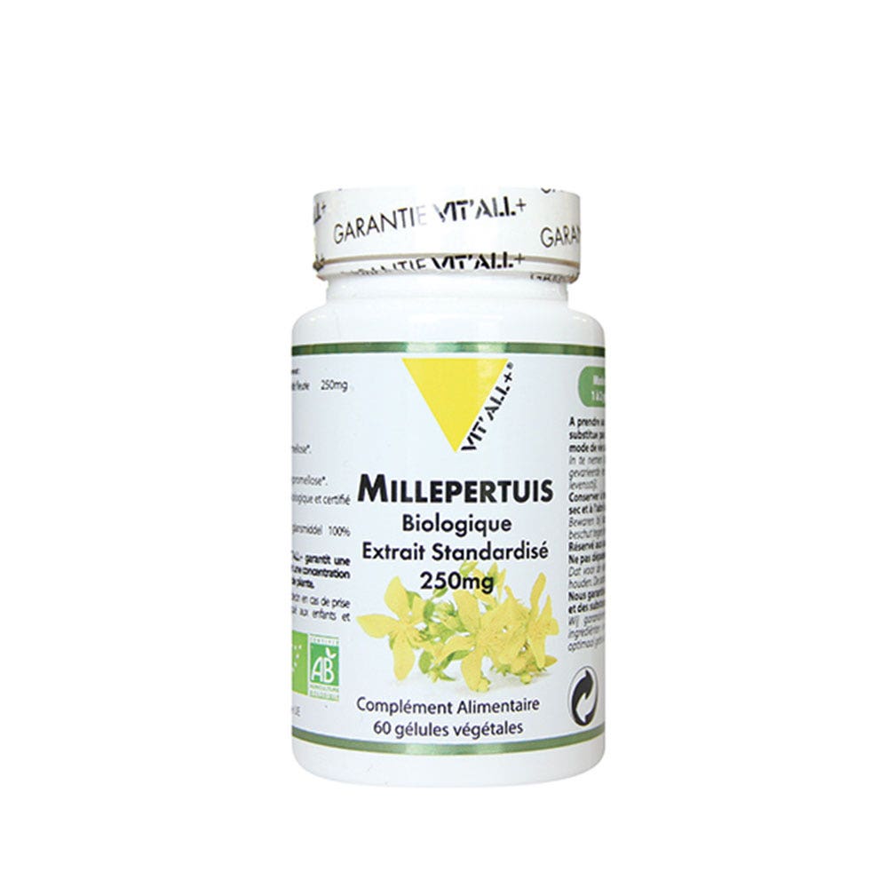 Vit'All+ Millepertuis Bio Extrait Standardise 250mg 60 Gélules