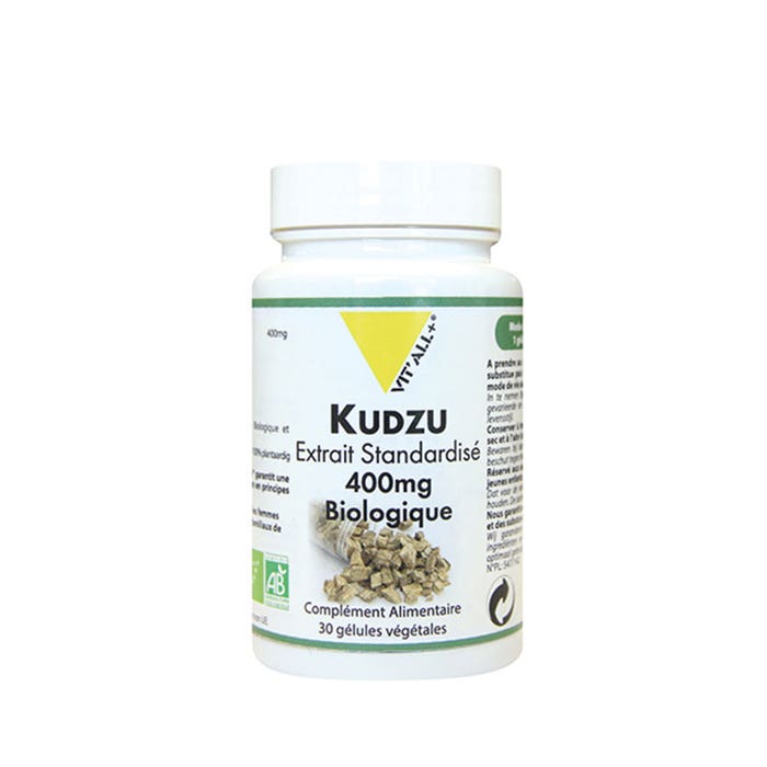 Kudzu Extrait Standardise Bio 400mg 30 Gélules Vit'All+