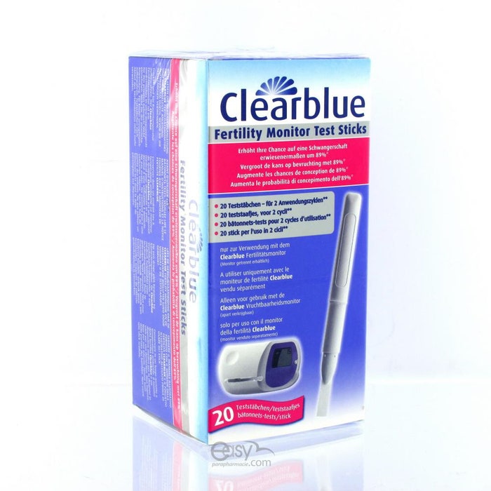 Clearblue Moniteur De Fertilite Recharge 20 Sticks Clearblue
