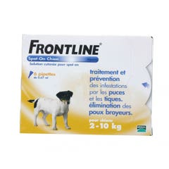 Frontline Spot-on Chien de 2-10kg 6 Pipettes de 0,67ml