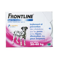 Frontline Spot-on Chien de 20-40kg 6 Pipettes de 2,68ml