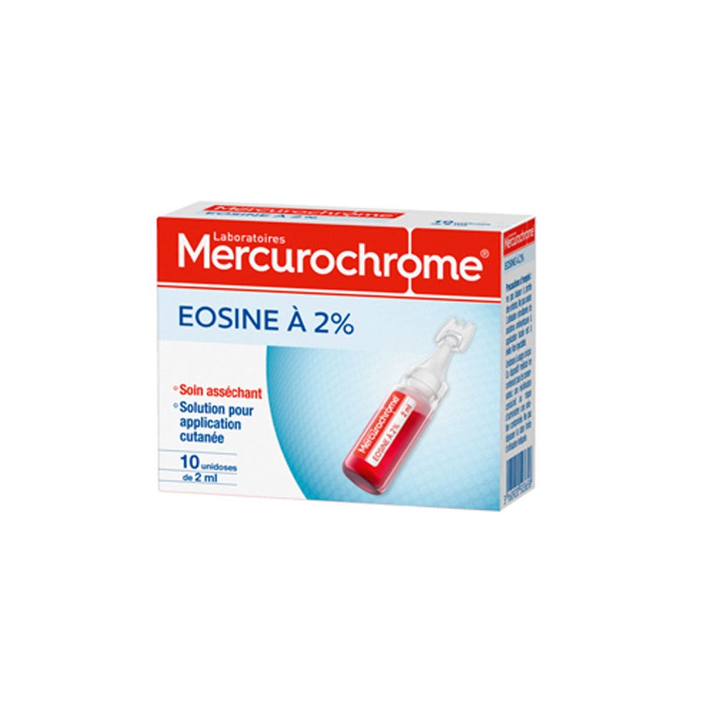 Mercurochrome Eosine A 2% 10 Unidoses De 2ml