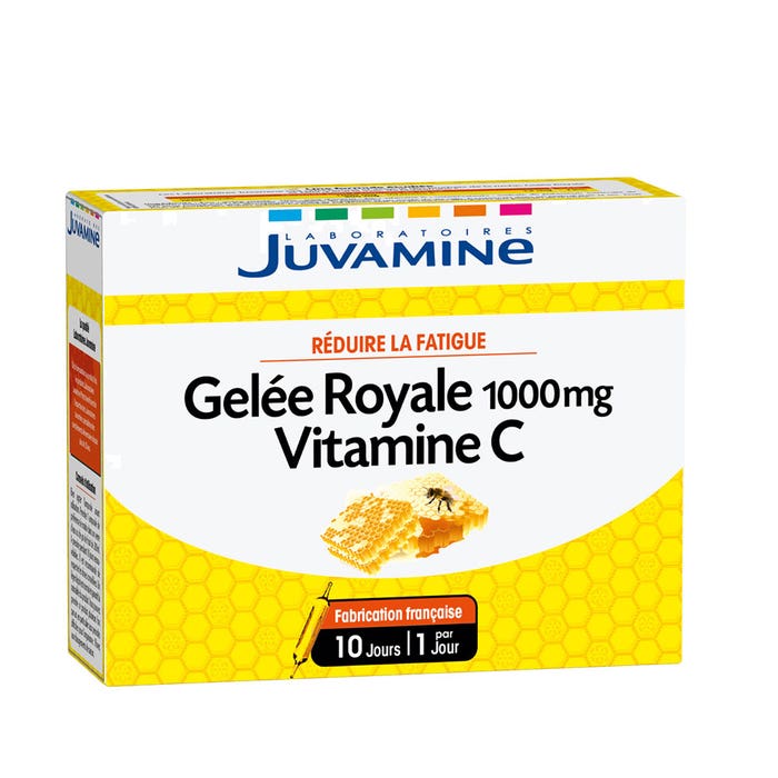 Juvamine Gelee Royale Et Vitamine C 10 Ampoules 1000 mg
