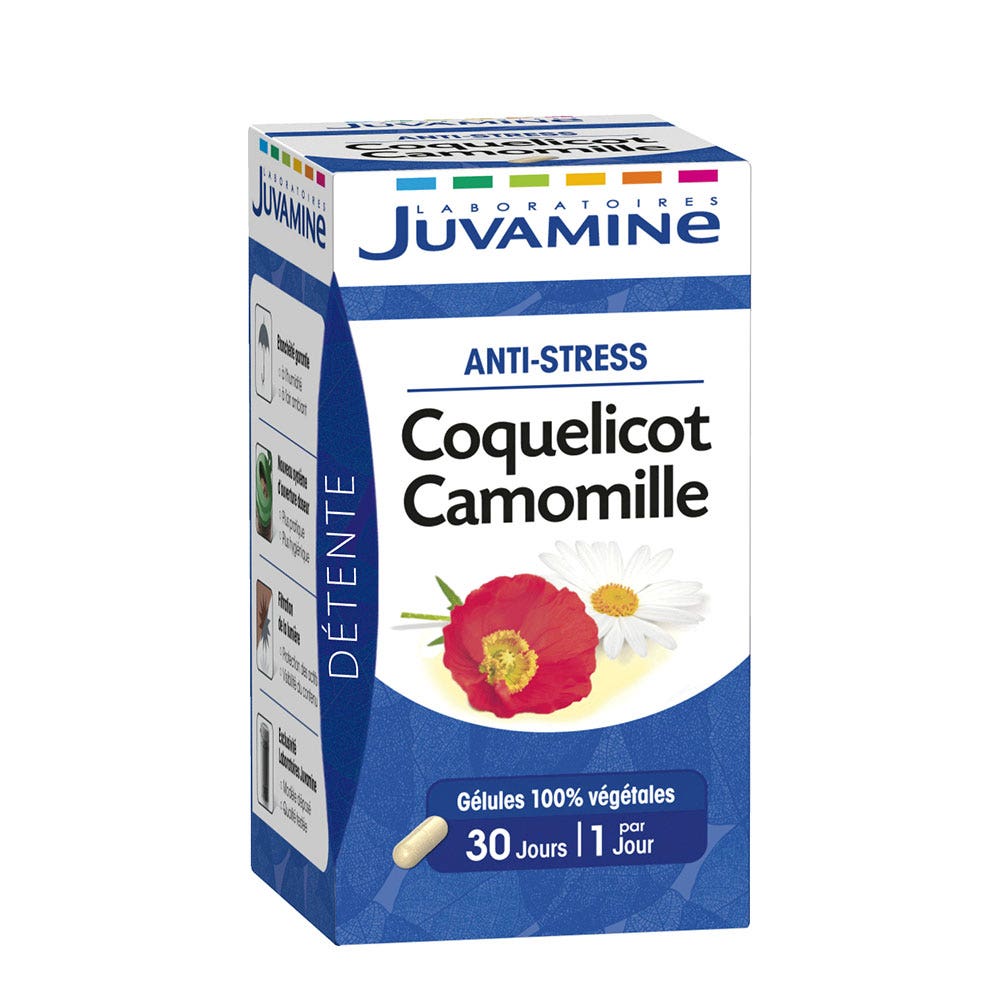 Juvamine Coquelicot Camomille Anti Stress 30 Gelules