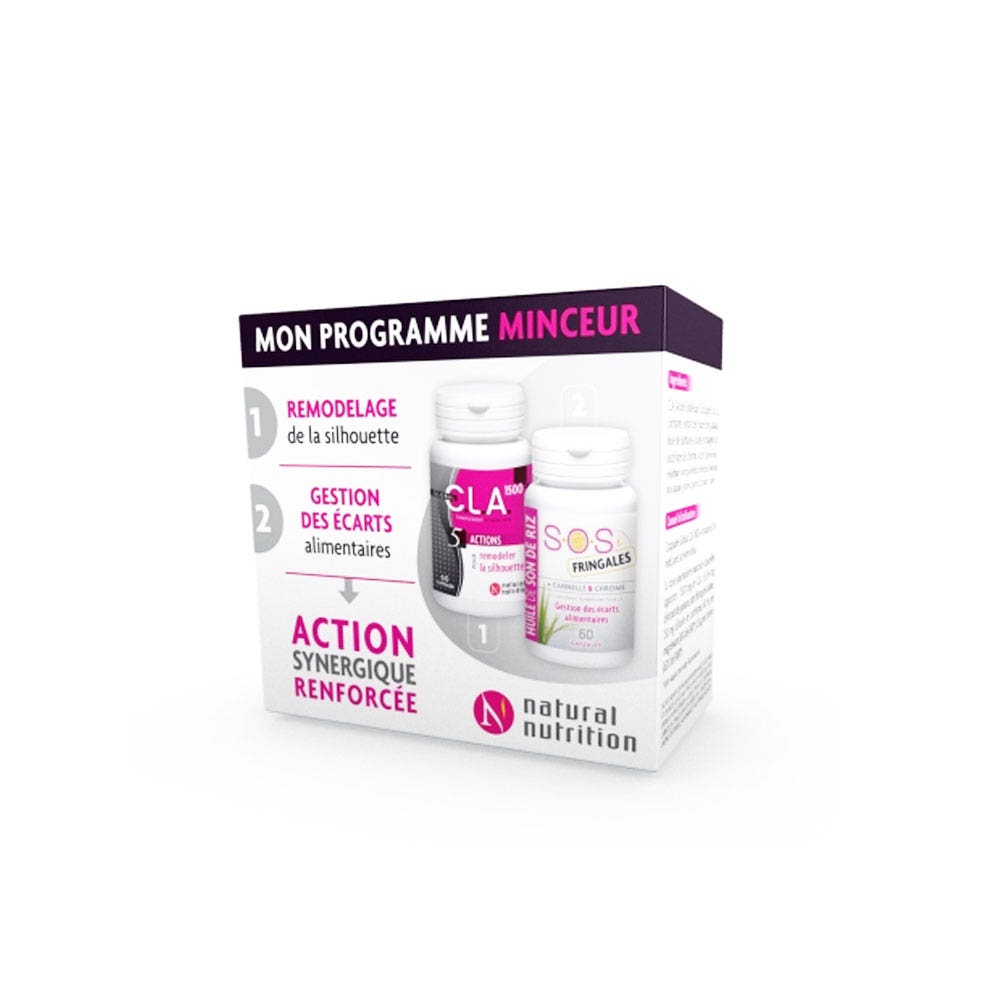 Natural Nutrition Coffret Minceur Stabilisation: Cla1500 + Sos Fringales