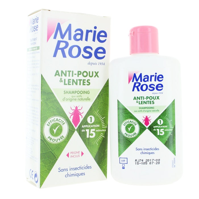 Shampooing Poux Et Lentes Aux Actifs Naturels 125ml Marie Rose