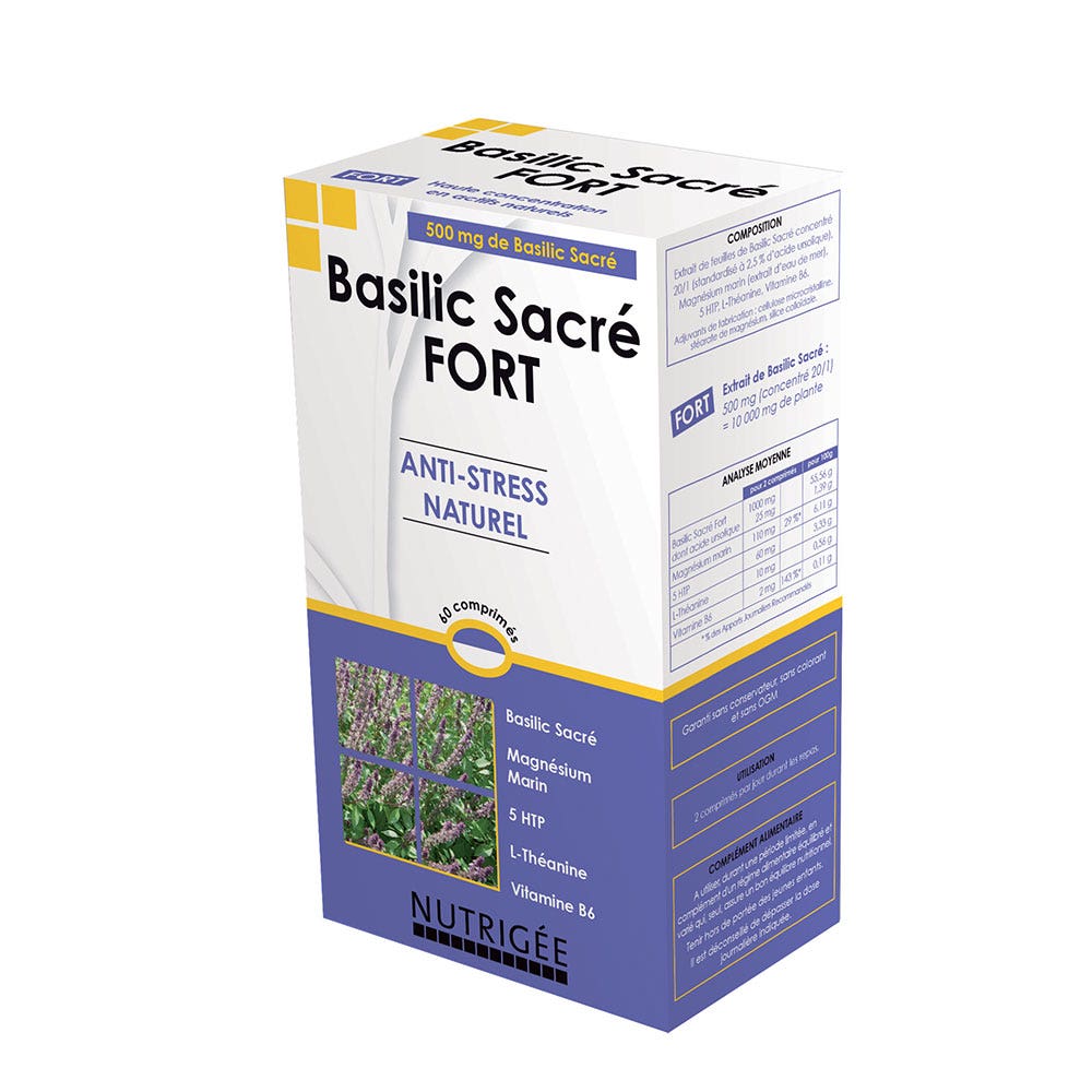Nutrigée Basilic Sacre Fort 60 Comprimes