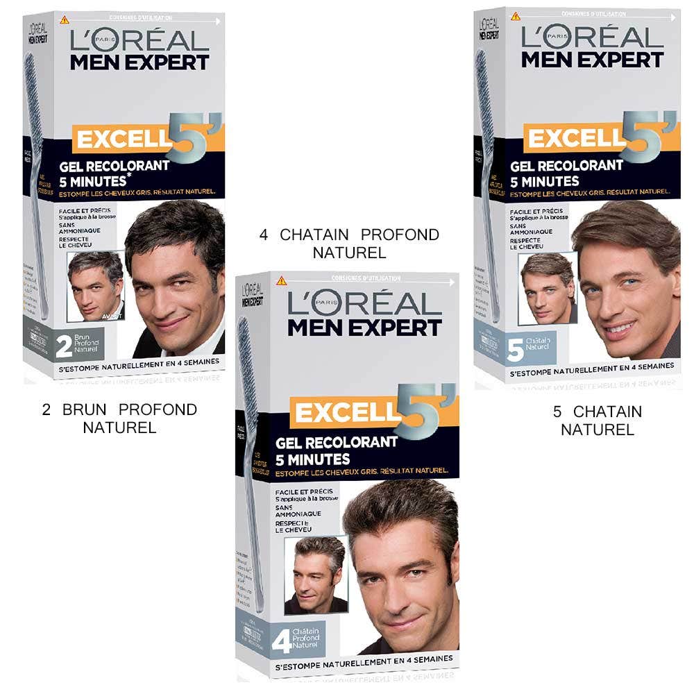 L'Oréal Paris Excell5 Gel Colorant Cheveux Pour Homme