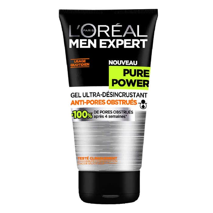 Men Expert Pure Power Gel Ultra Desincrustant Anti Pores Obstrues 150ml L'Oréal Paris