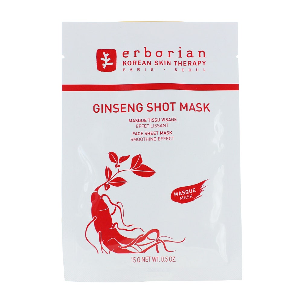 Erborian Ginseng Shot Mask Tissu Visage Effet Lissant 15g