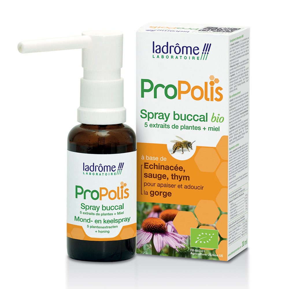 Ladrôme Propolis Spray Buccal Bio Gorge apaisée 30ml