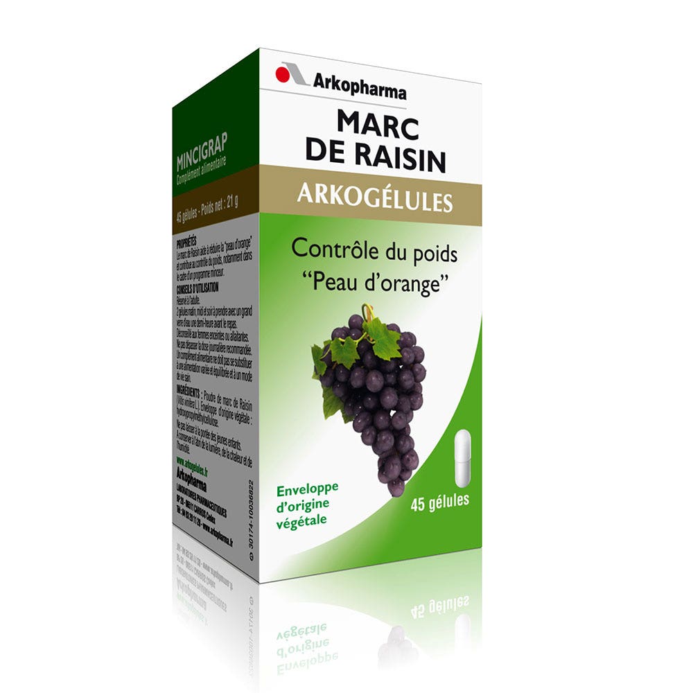 Arkopharma Marc De Raisin 45 Gelules Arkogelules