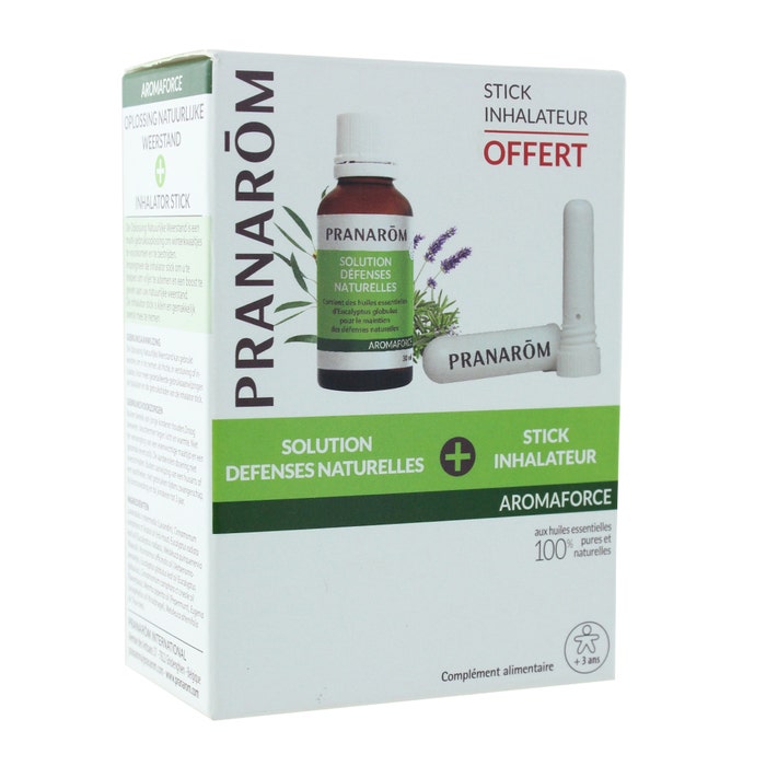 Pranarôm Aromaforce Solution Defenses Naturelles + Stick Inhalateur Offert 30ml