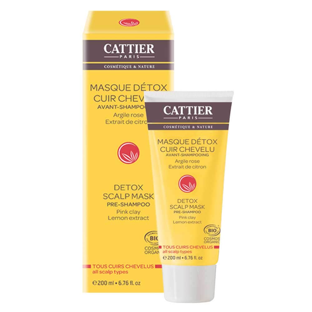 Cattier Shampooing Masque Detox Cuir Chevelu Avant Bio 200ml