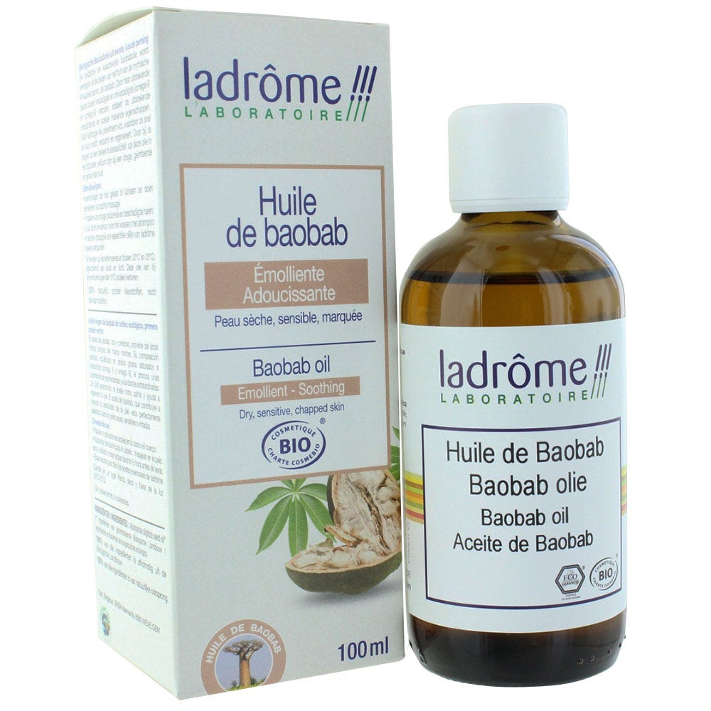 Ladrôme Huile Vegetale De Baobab Biologique Peaux Seches Sensibles Et Marquees 100ml