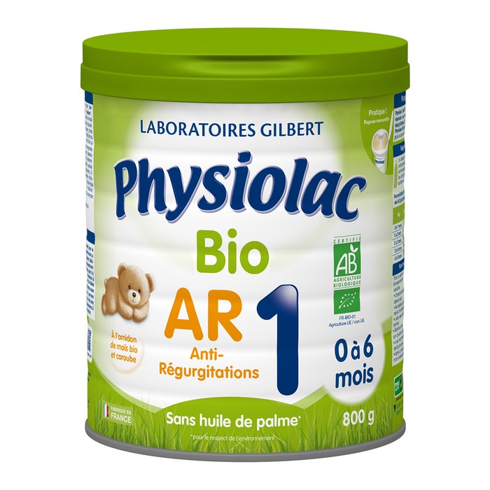 Bio AR 1 Lait En Poudre 800g 0 à 6 Mois Physiolac