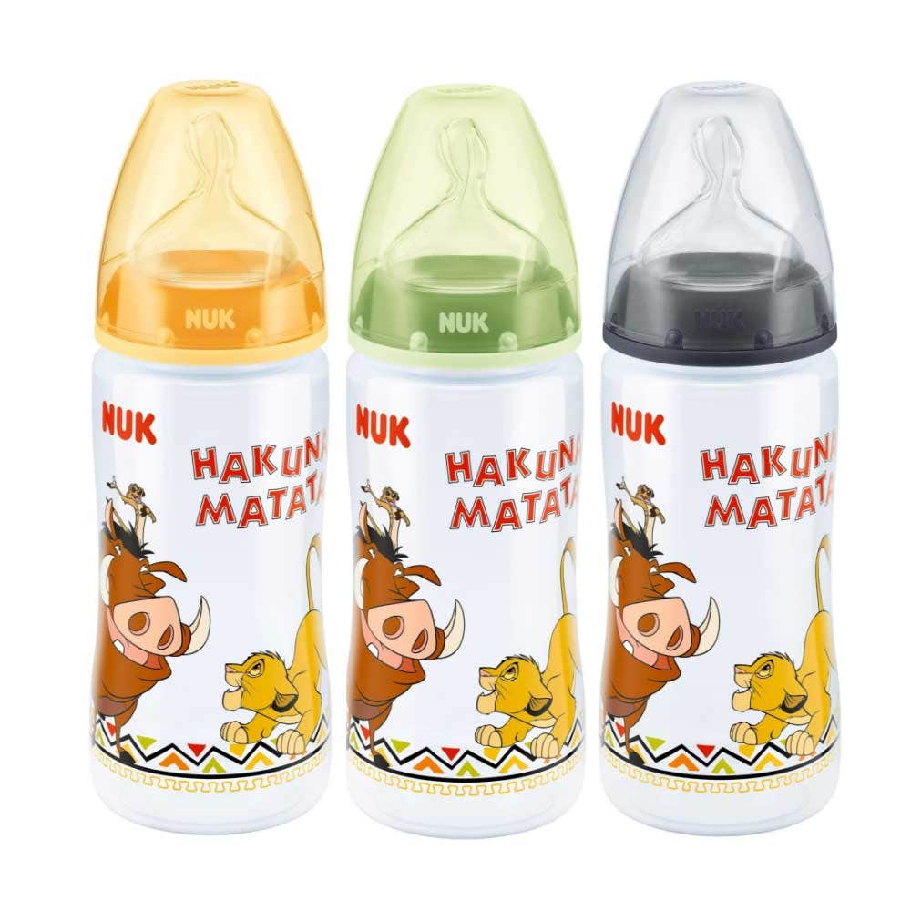 Nuk Biberon Collection Roi Lion Tetine Silicone Taille 2 6mois Et Plus 300ml