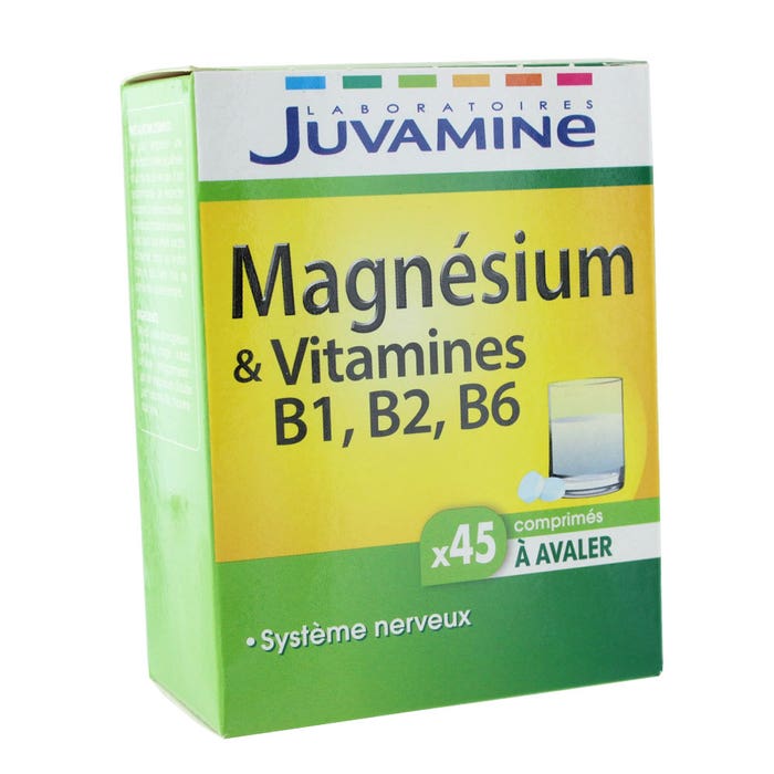 Juvamine Magnesium + Vit B1, B2, B6 45 Comprimes