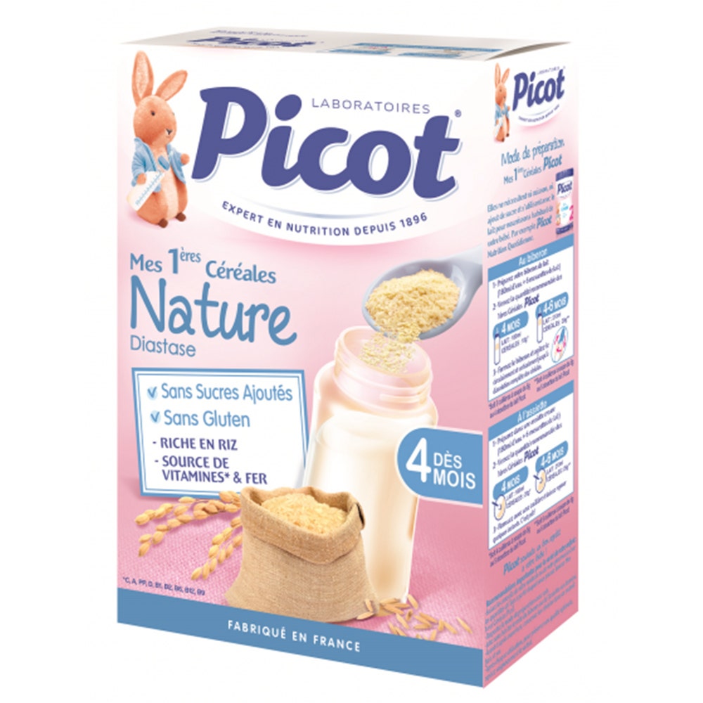 Picot Cereales Nature Diastase Des 4 Mois 200g