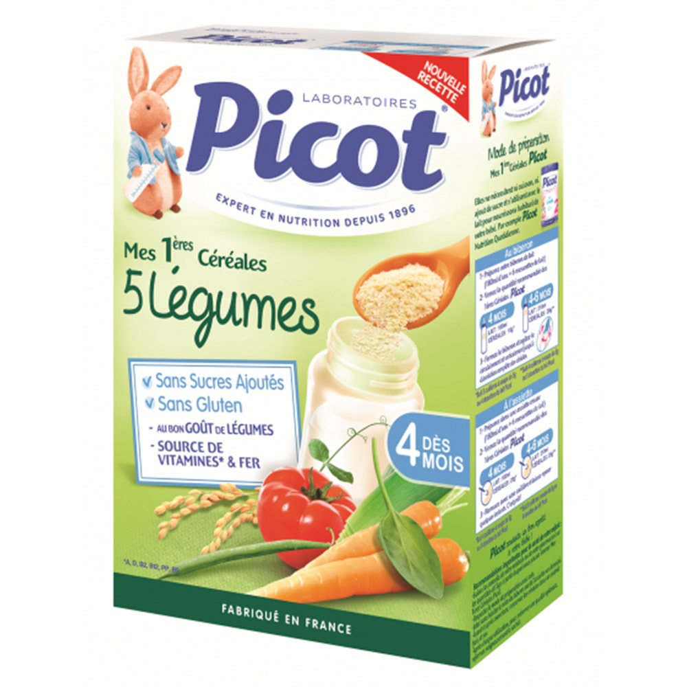 Picot Cereales 5 Legumes Des 4 Mois 200g
