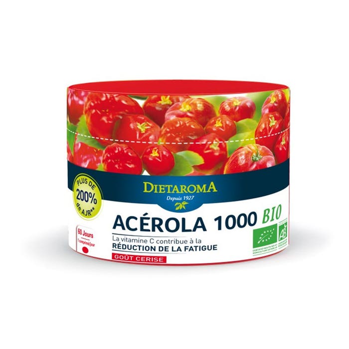 Acerola 1000 Bio Gout Cerise 60 Comprimes Dietaroma