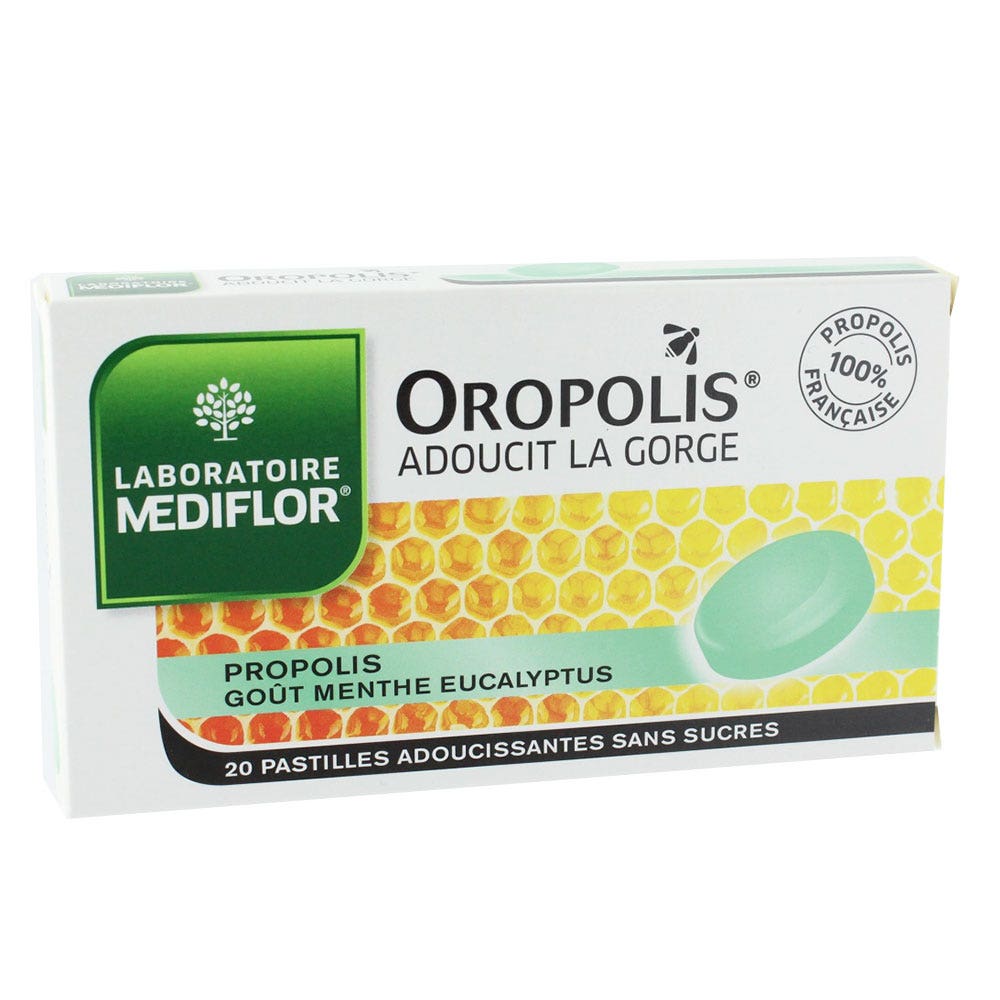 Oropolis Propolis Gout Menthe Eucalyptus 20 pastilles