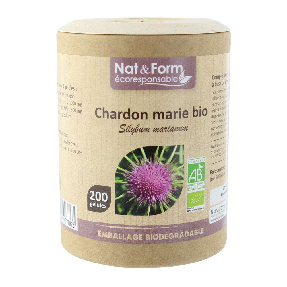 Complément Chardon Marie Bio 1000mg Onatera - Lot De 2 X 200 Gélules, Santé Du Foie - Neuf